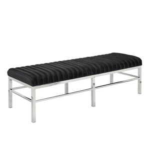 (CHANNEL BLACK)- VELVET FABRIC- BENCH