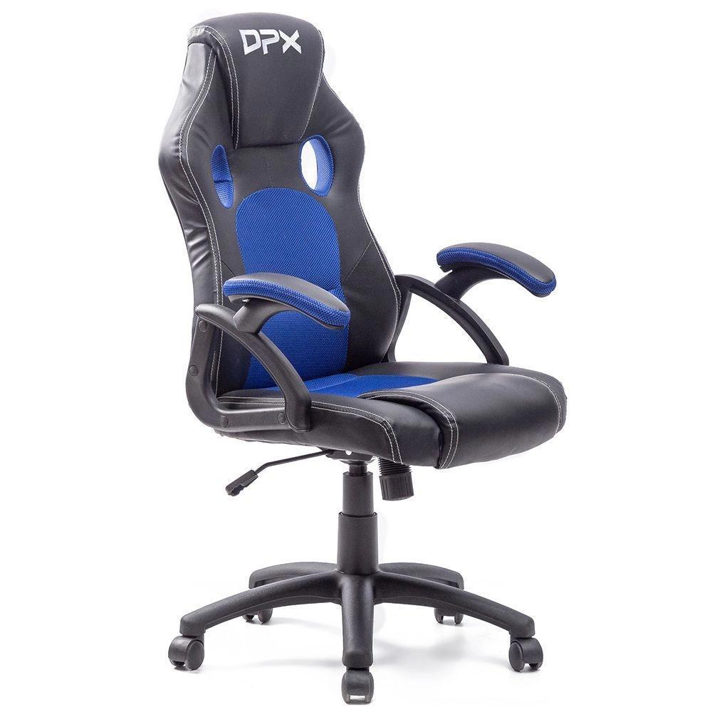 (DPX BLUE)- LEATHER COMPUTER/ GAMING CHAIR