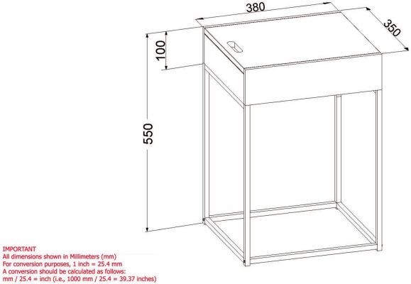 (ERYK WHITE)- WOOD ACCENT SIDE TABLE- WITH 1 STORAGE DRAWER- INVENTORY CLEARANCE