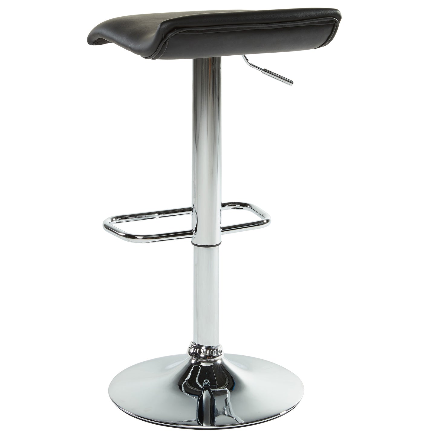 (FABIA DISCO BLACK)- LEATHER BAR STOOL- INVENTORY CLEARANCE