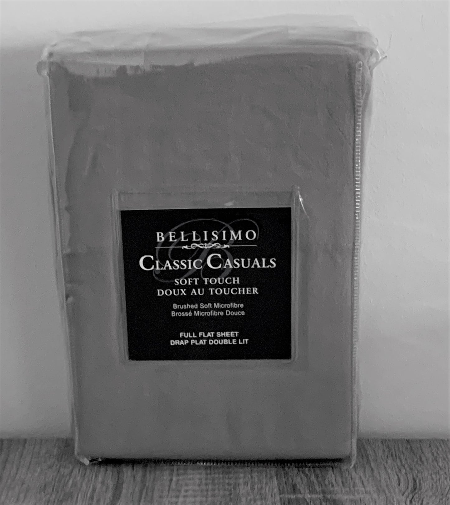DOUBLE (FULL) SIZE- (BELLISIMO GREY)- FLAT BED SHEET