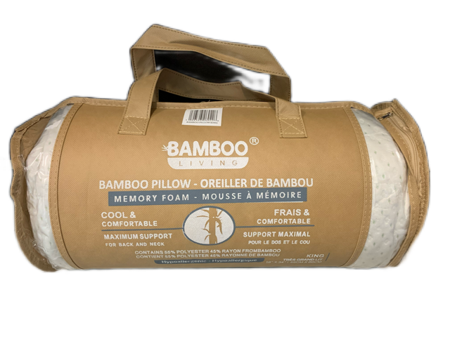 KING SIZE- (BAMBOO LIVING)- MEDIUM FIRM- MEMORY FOAM PILLOW