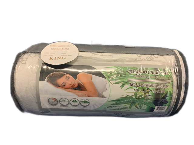 KING SIZE- (BAMBOO CHARCOAL)- FIRM- MEMORY FOAM PILLOW