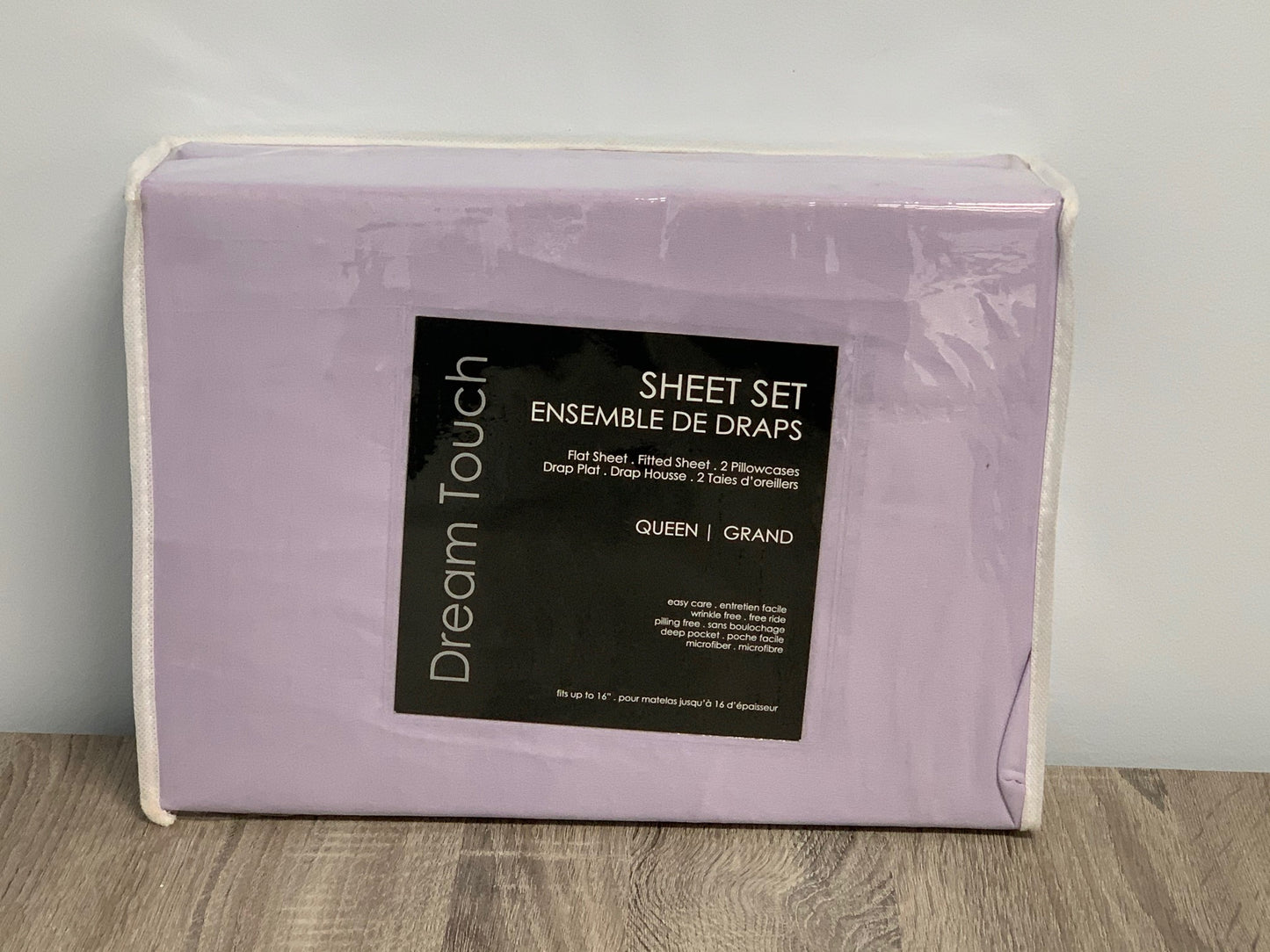 QUEEN SIZE- (DREAM TOUCH- LIGHT PURPLE)- 4 PC. SHEET SET