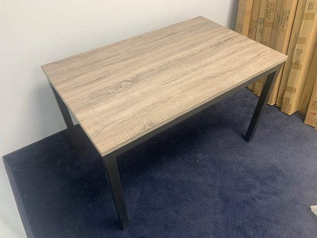 (3721- 3720 GREY- 5)- 48" WOOD/ METAL DINING TABLE- WITH 4 CHAIRS