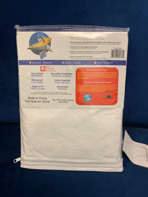 QUEEN SIZE- (HEALTH COMFORT TERRY)- WATERPROOF PILLOW PROTECTOR