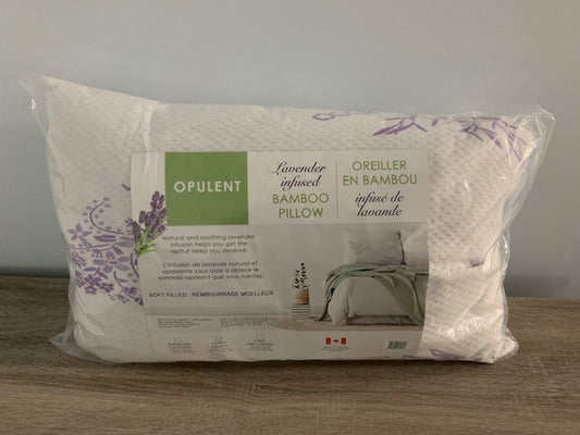 QUEEN SIZE- (OPULENT LAVENDER)- SOFT- CANADIAN MADE PILLOW