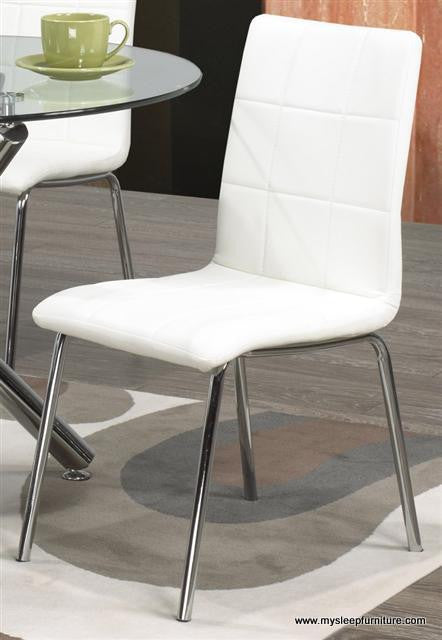 (SOLARA WHITE)- LEATHER- DINING CHAIR