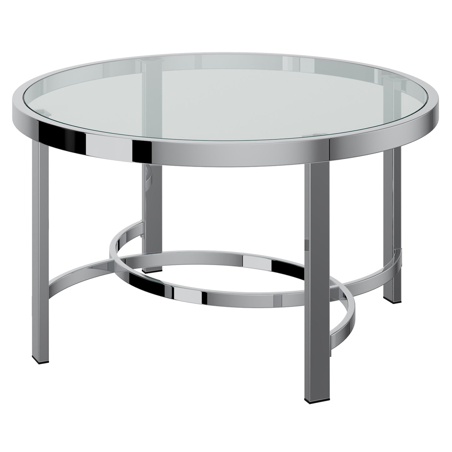 (STRATA- 1)- ROUND- GLASS- COFFEE TABLE
