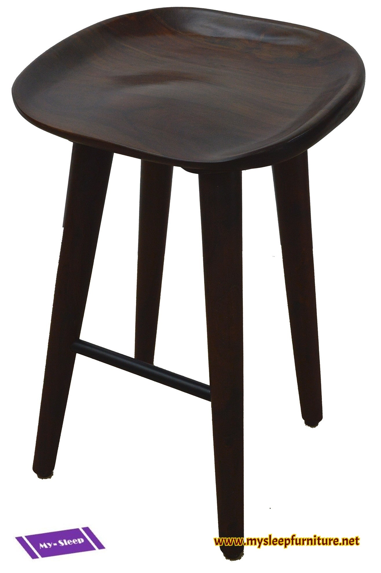(TAHOE WALNUT)- WOOD COUNTER STOOL