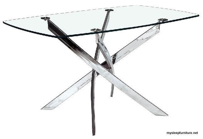 (VICTOR LARGE- 1)- GLASS- DINING TABLE- Out of stock