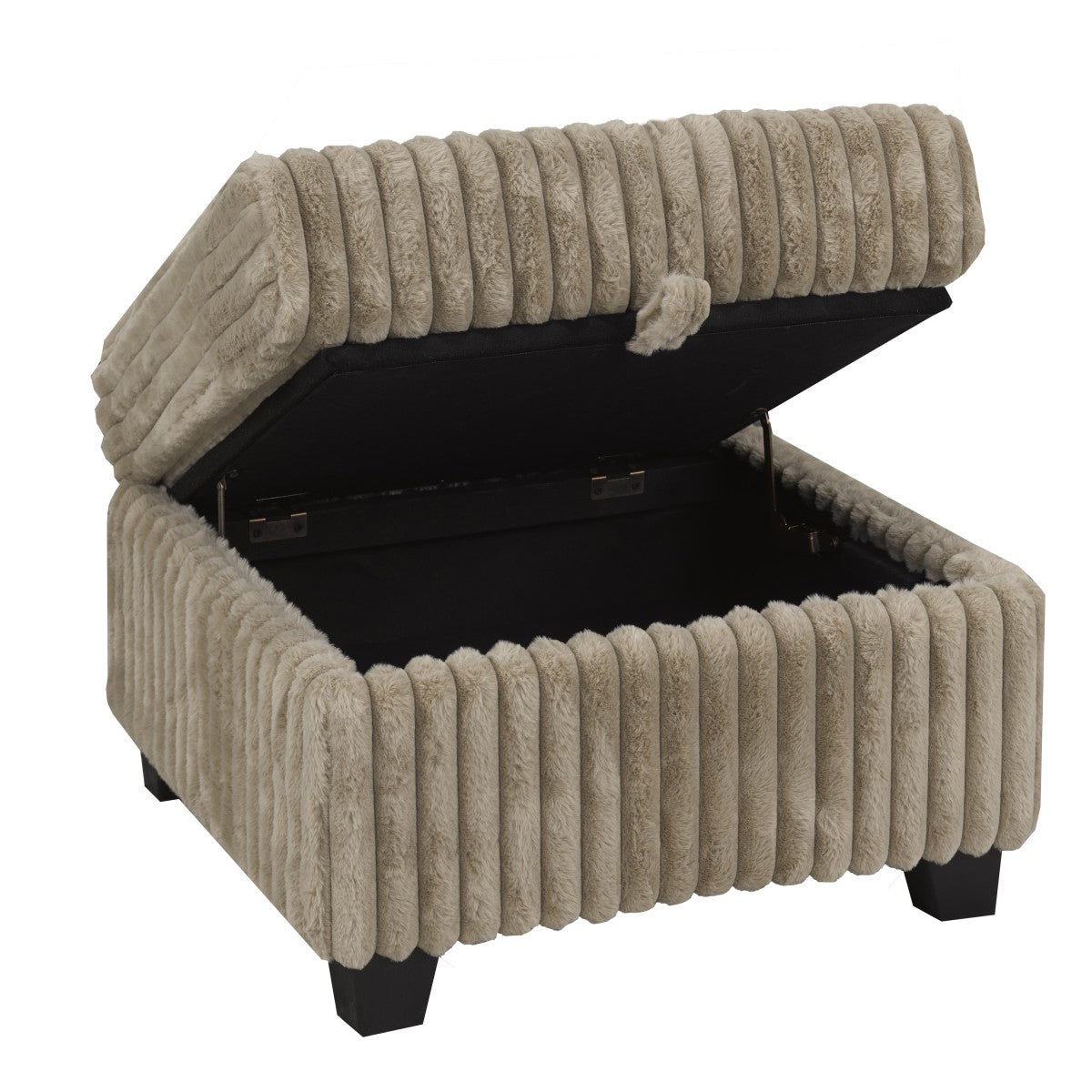 (240312 BROWN)- REVERSIBLE- CORDUROY FABRIC MODULAR SECTIONAL SOFA