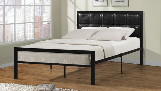 DOUBLE (FULL) SIZE- (1148- 1 BLACK)- METAL BED FRAME- WITH SLATTED PLATFORM