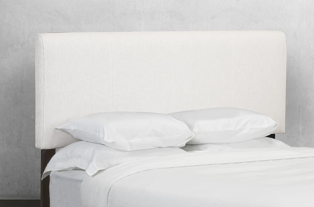QUEEN SIZE- (135R HB OFF WHITE 10)- LINEN FABRIC CANADIAN MADE ADJUSTABLE HEADBOARD- Delivery after 5 WEEKS