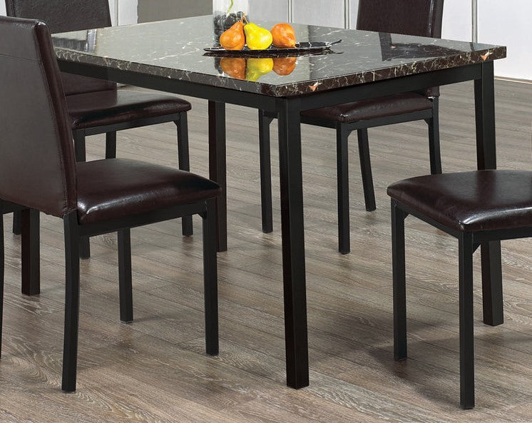 (1522 BLACK- 1)- 48" LONG- MARBLE LOOK COMPUTER/ DINING TABLE