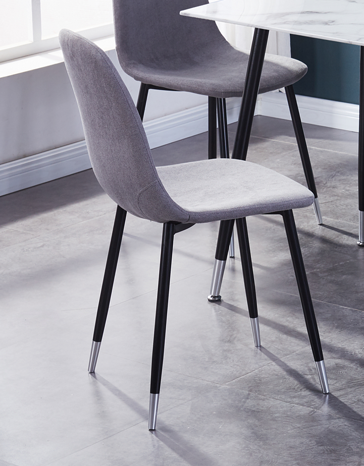 (1582 GREY- 4 pack)- FABRIC DINING CHAIRS