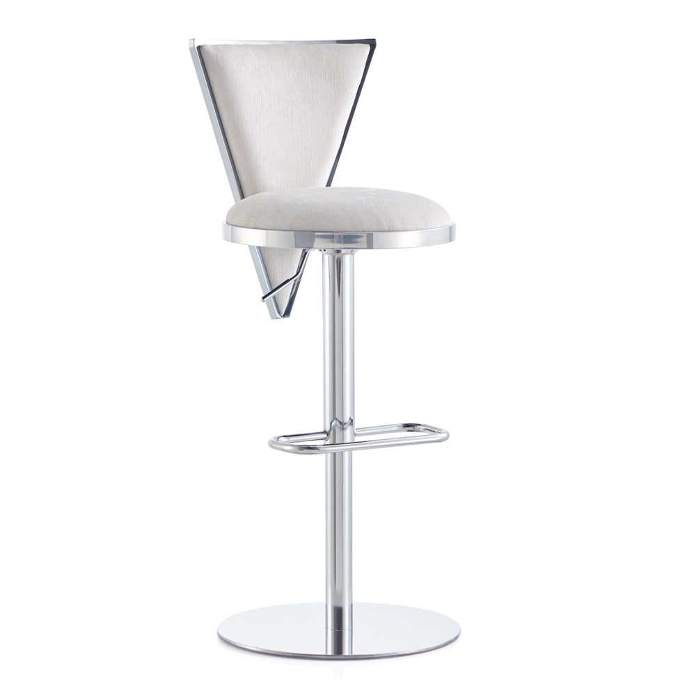 (TURIN IVORY)- FABRIC BAR STOOL