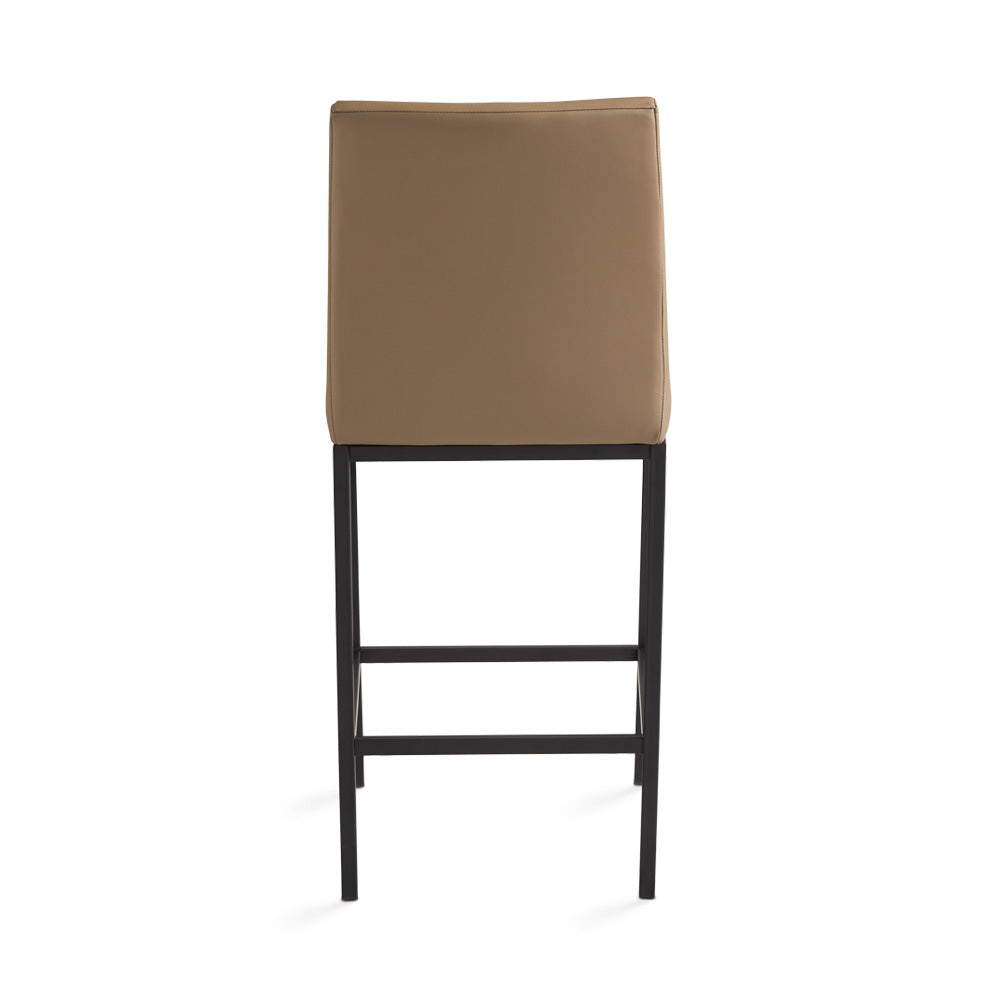 (HAVANA TAUPE)- LEATHER COUNTER STOOL