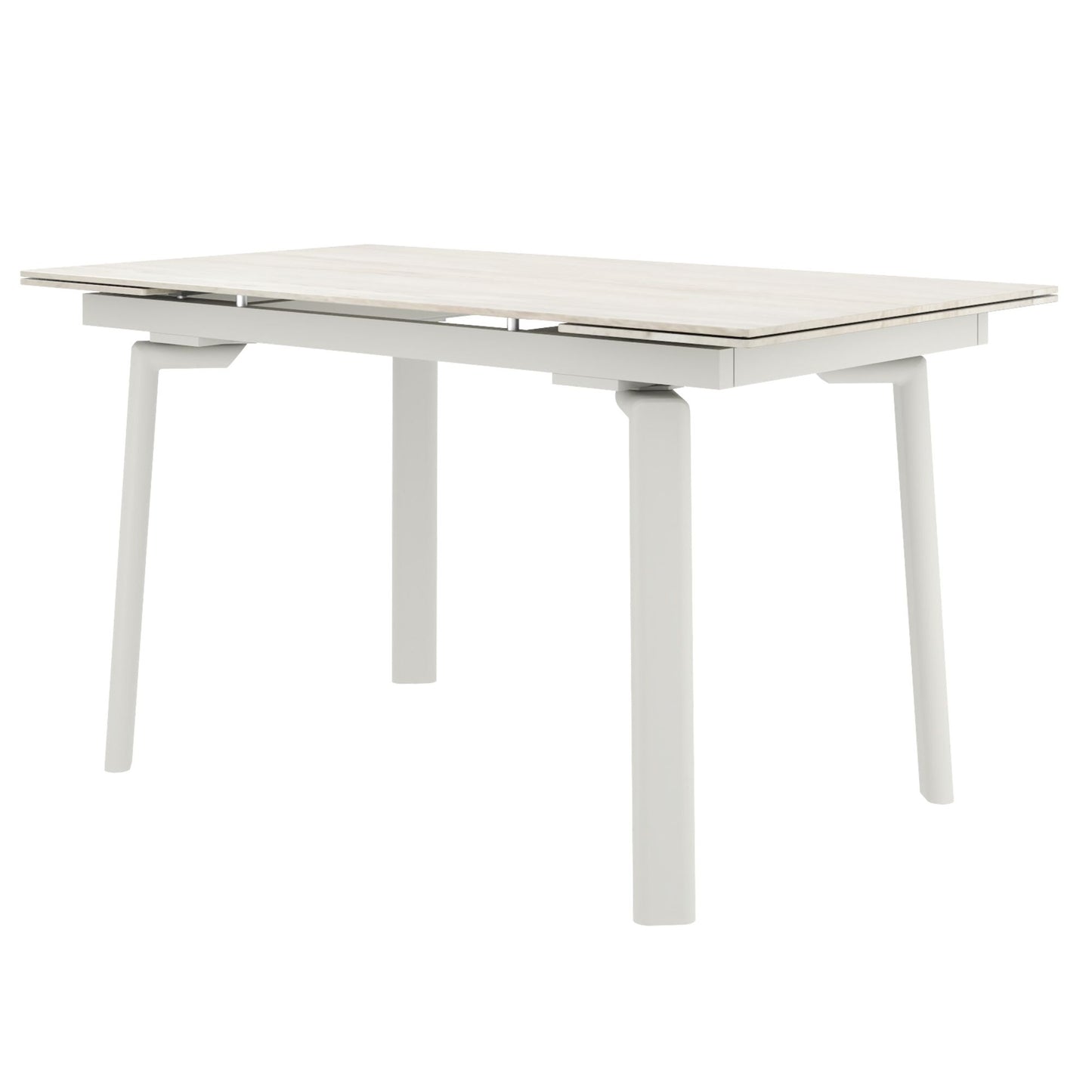 (BELLARO CREAM- 1)- 55.25" LONG- EXTENSION SINTERED STONE DINING TABLE