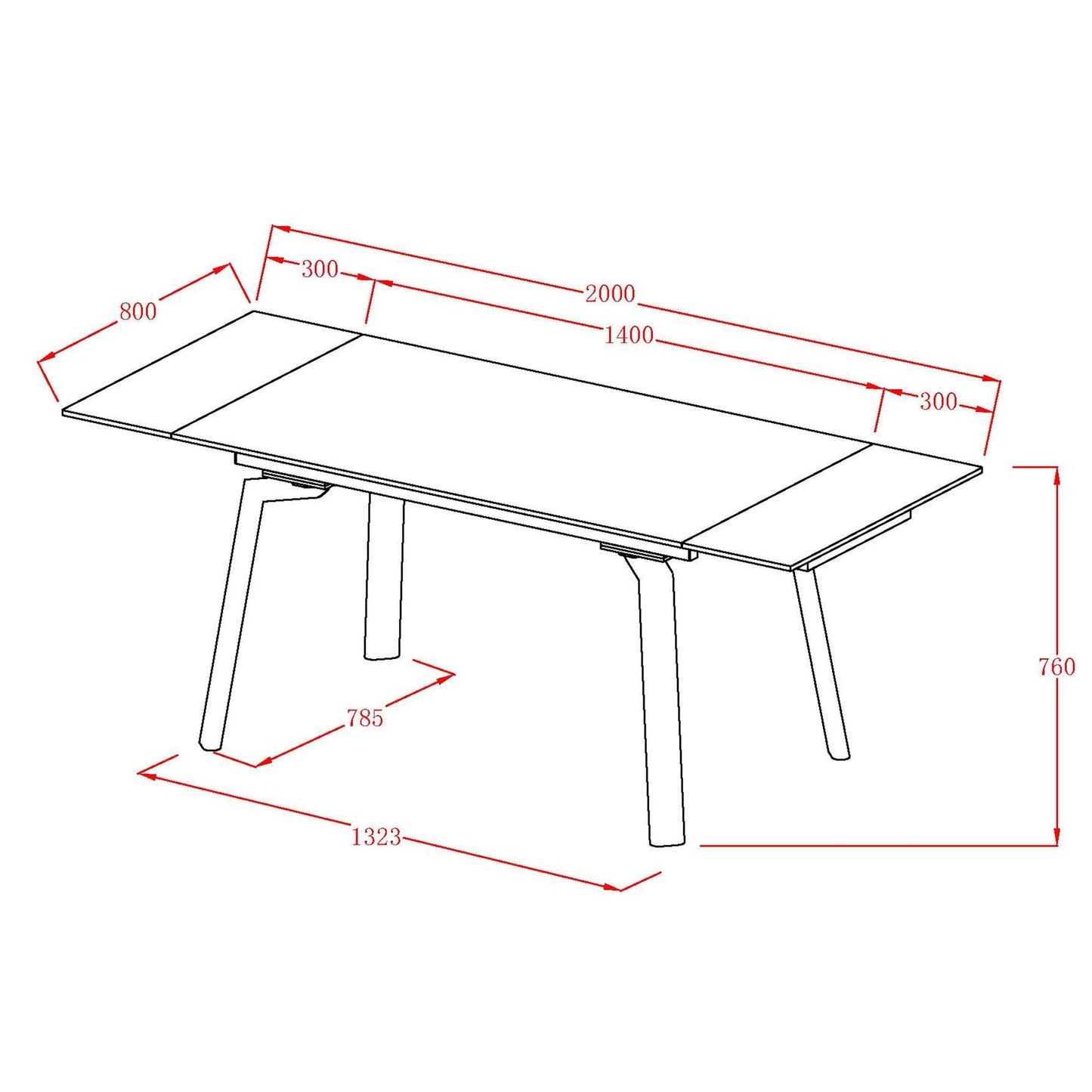 (BELLARO CREAM- 1)- 55.25" LONG- EXTENSION SINTERED STONE DINING TABLE