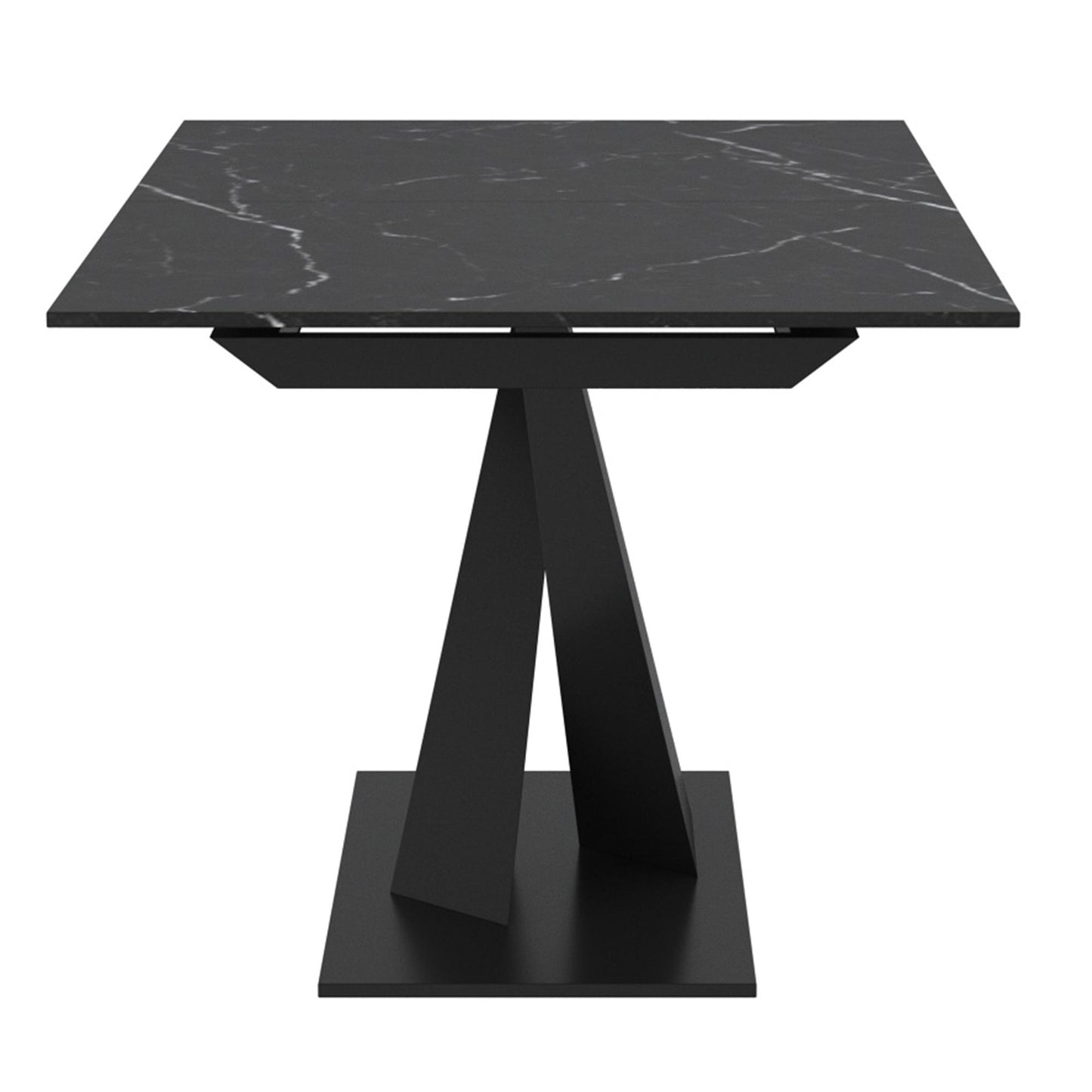 (JULIUS BLACK- 1)- 63" LONG- EXTENSION SINTERED STONE DINING TABLE