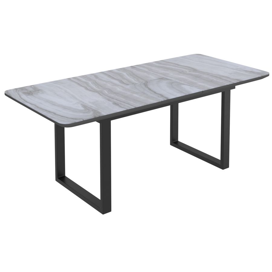 (GAVIN BLACK- 1)- 63" LONG- EXTENSION WOOD DINING TABLE