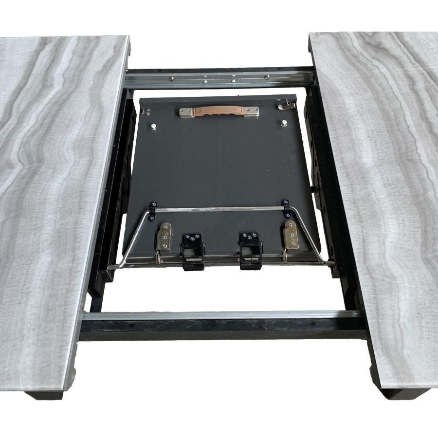(GAVIN BLACK- 1)- 63" LONG- EXTENSION WOOD DINING TABLE