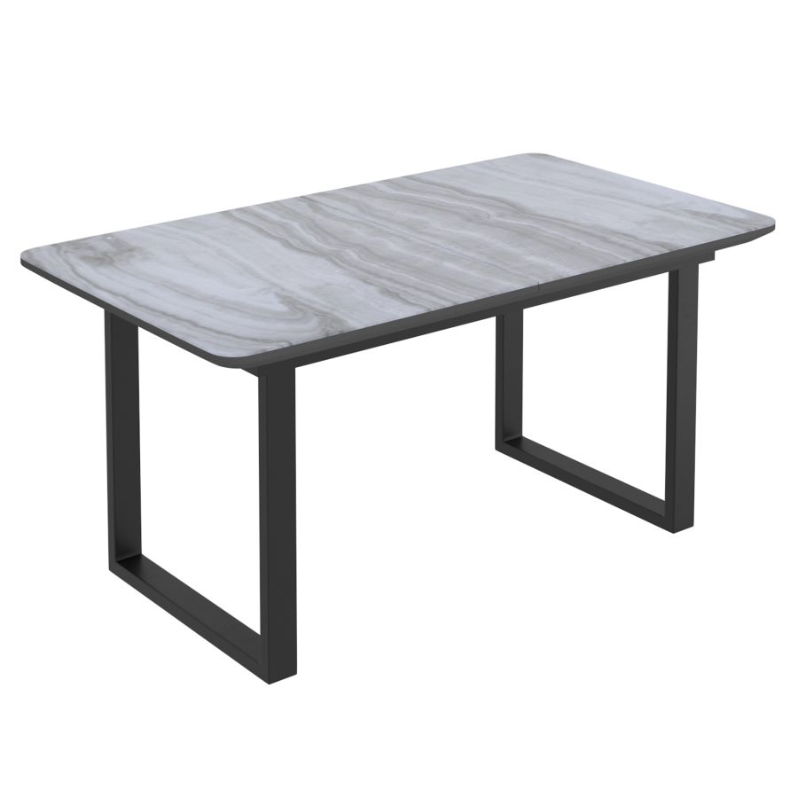 (GAVIN BLACK- 1)- 63" LONG- EXTENSION WOOD DINING TABLE