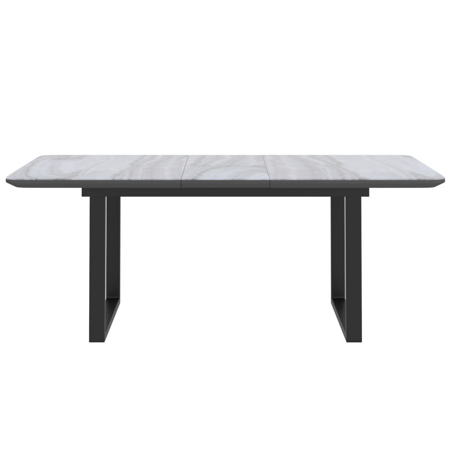 (GAVIN BLACK- 1)- 63" LONG- EXTENSION WOOD DINING TABLE