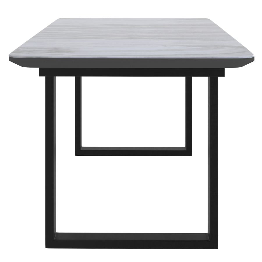 (GAVIN BLACK- 1)- 63" LONG- EXTENSION WOOD DINING TABLE