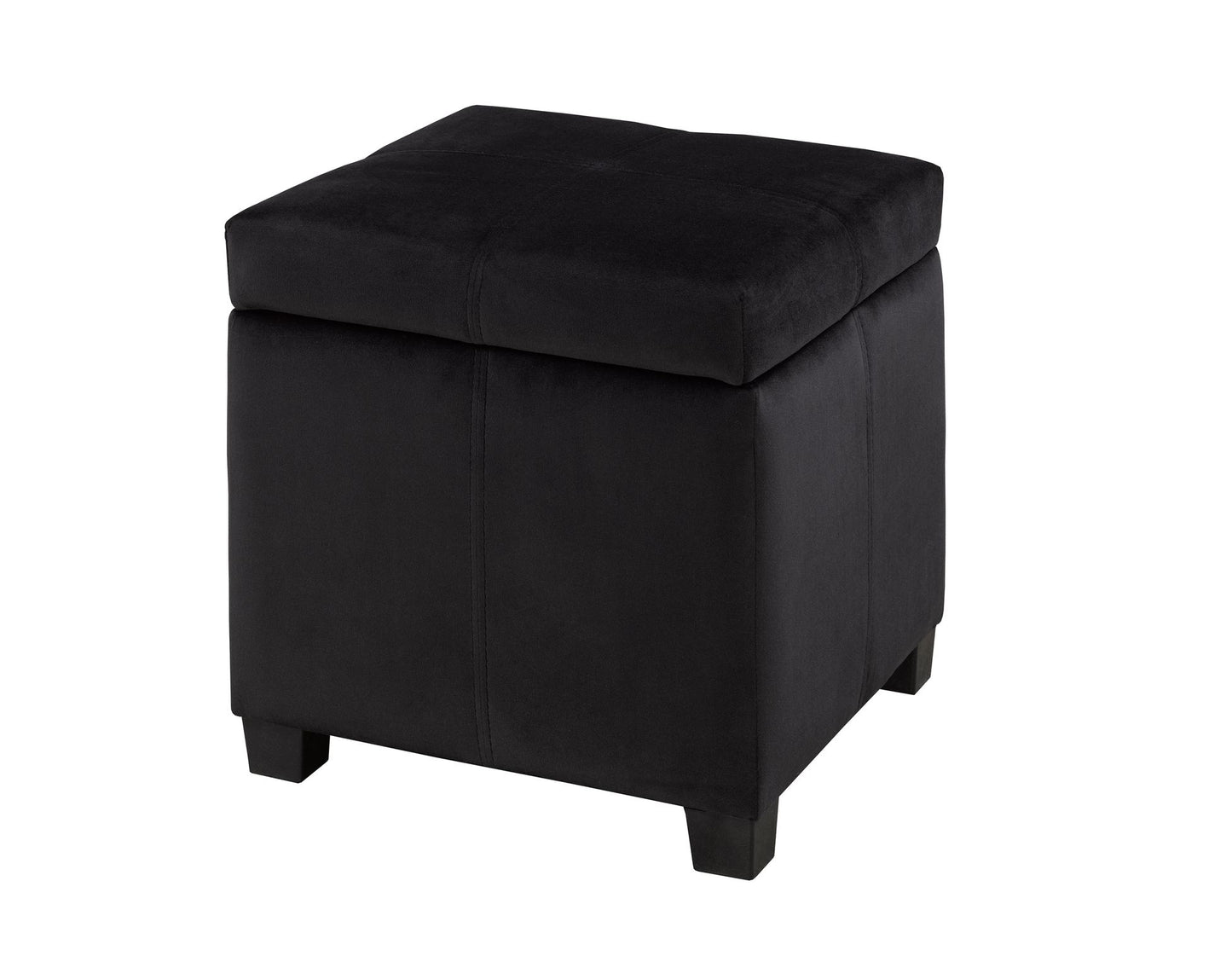 (2012 XS BLACK FABRIC )- SQUARE STORAGE OTTOMAN