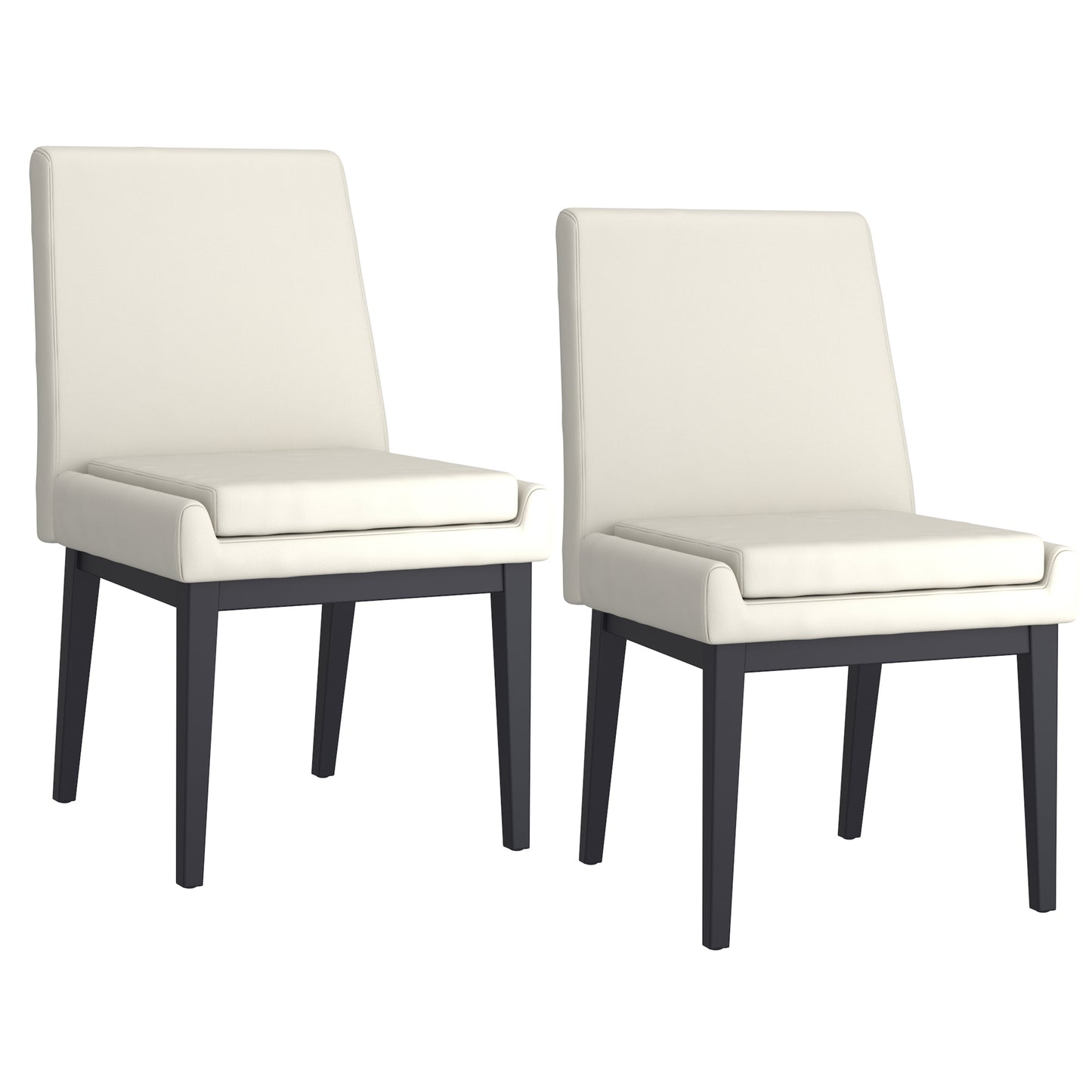 (CORTEZ BEIGE- 2 PACK)- LEATHER DINING CHAIRS