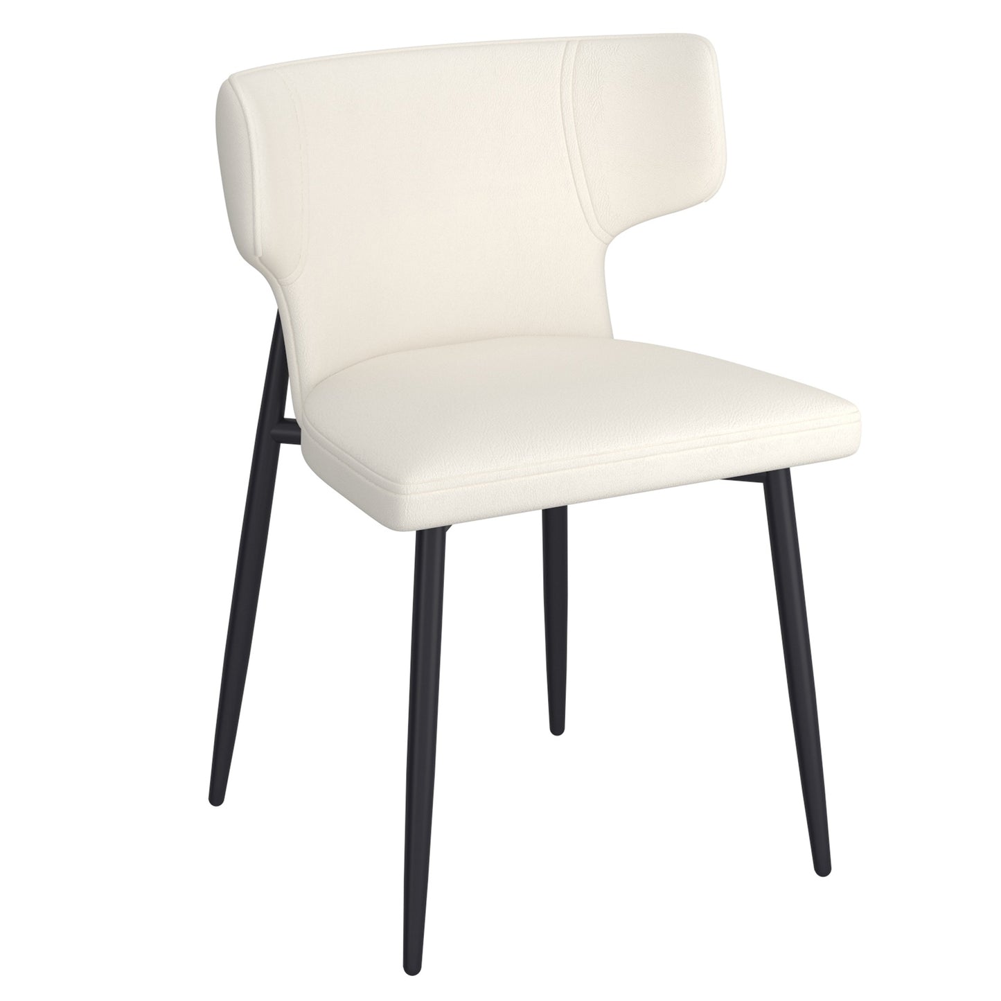 (OLIS BEIGE- 2 PACK)- LEATHER DINING CHAIRS