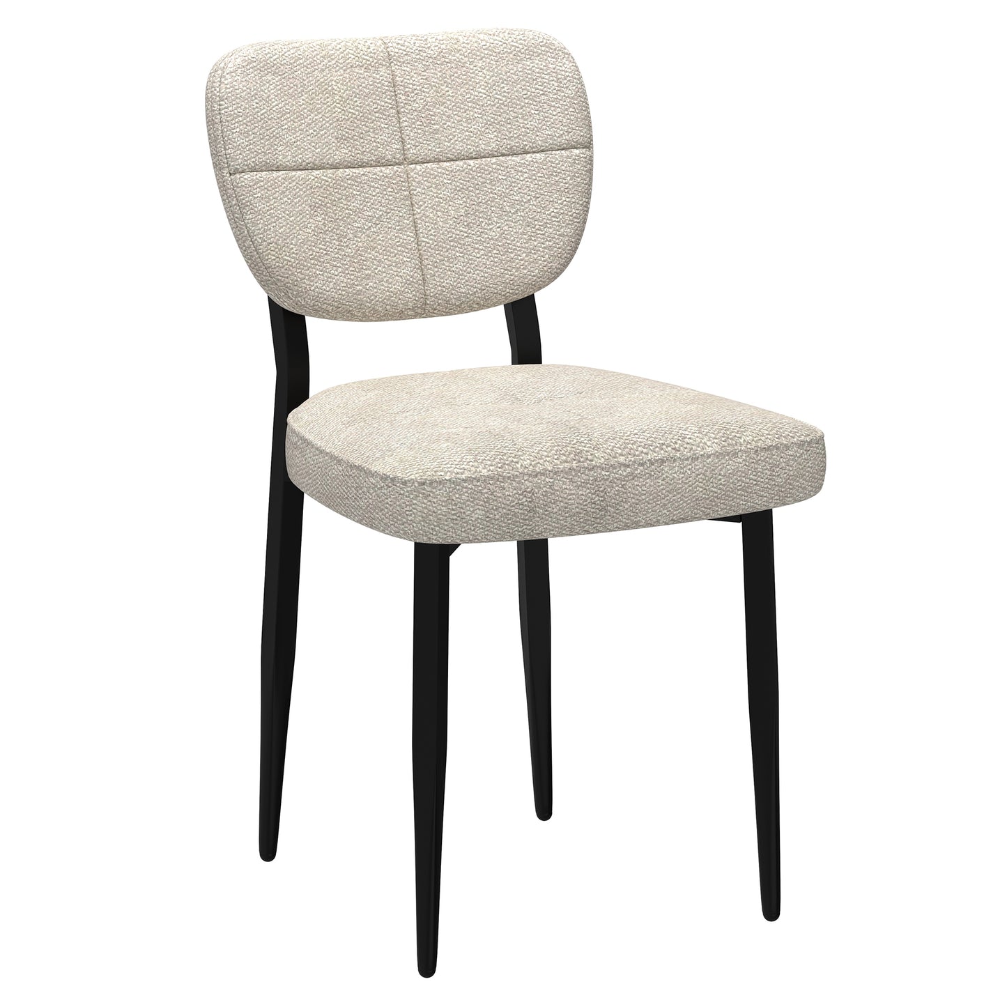 (ZEKE BEIGE- 2 PACK)- FABRIC DINING CHAIRS