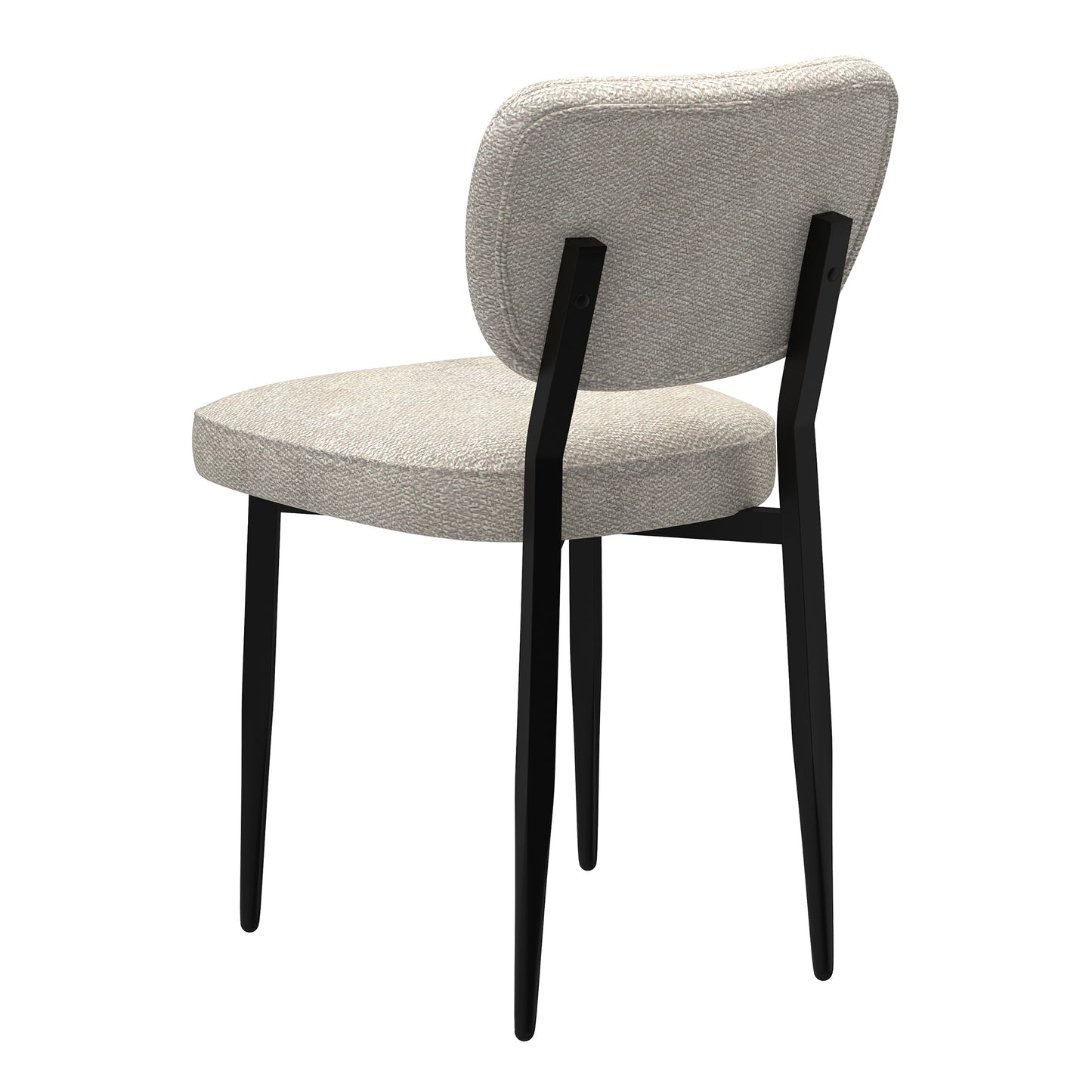 (ZEKE BEIGE- 2 PACK)- FABRIC DINING CHAIRS