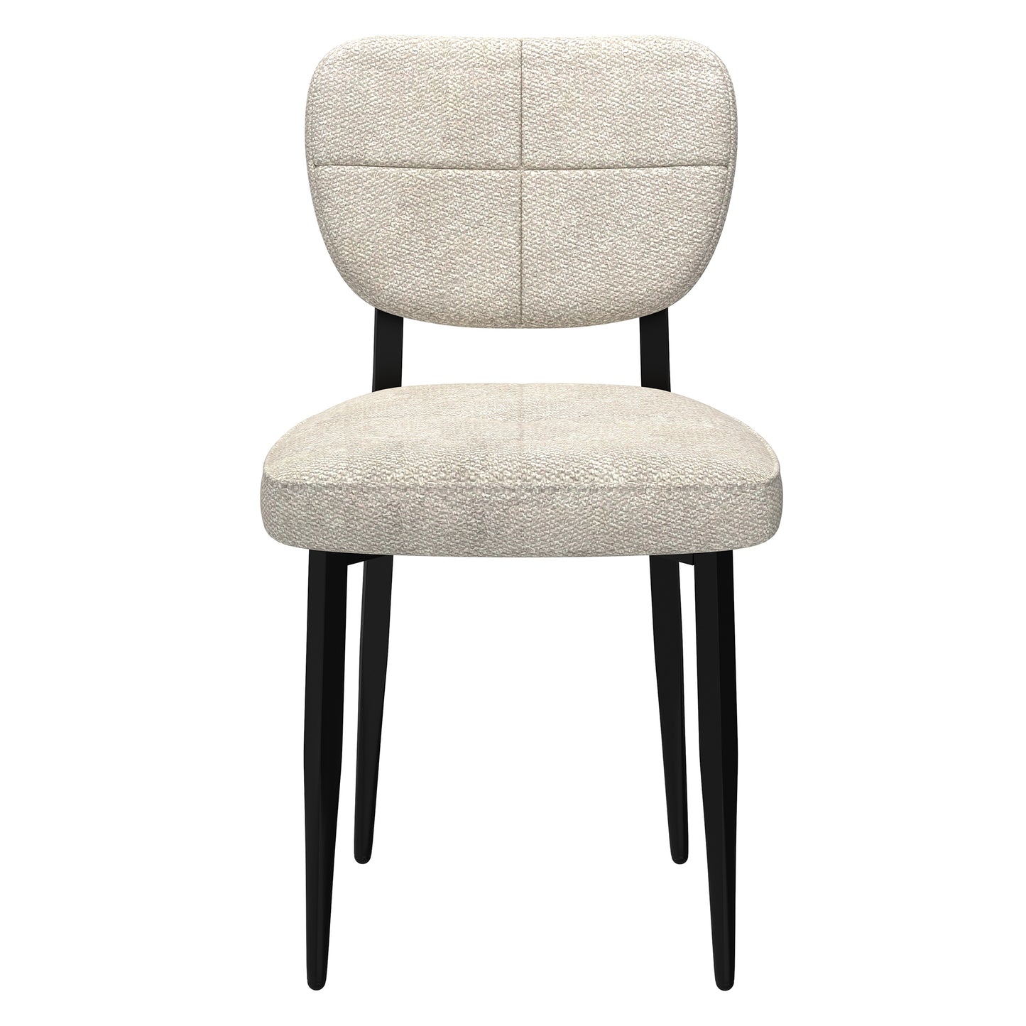 (ZEKE BEIGE- 2 PACK)- FABRIC DINING CHAIRS