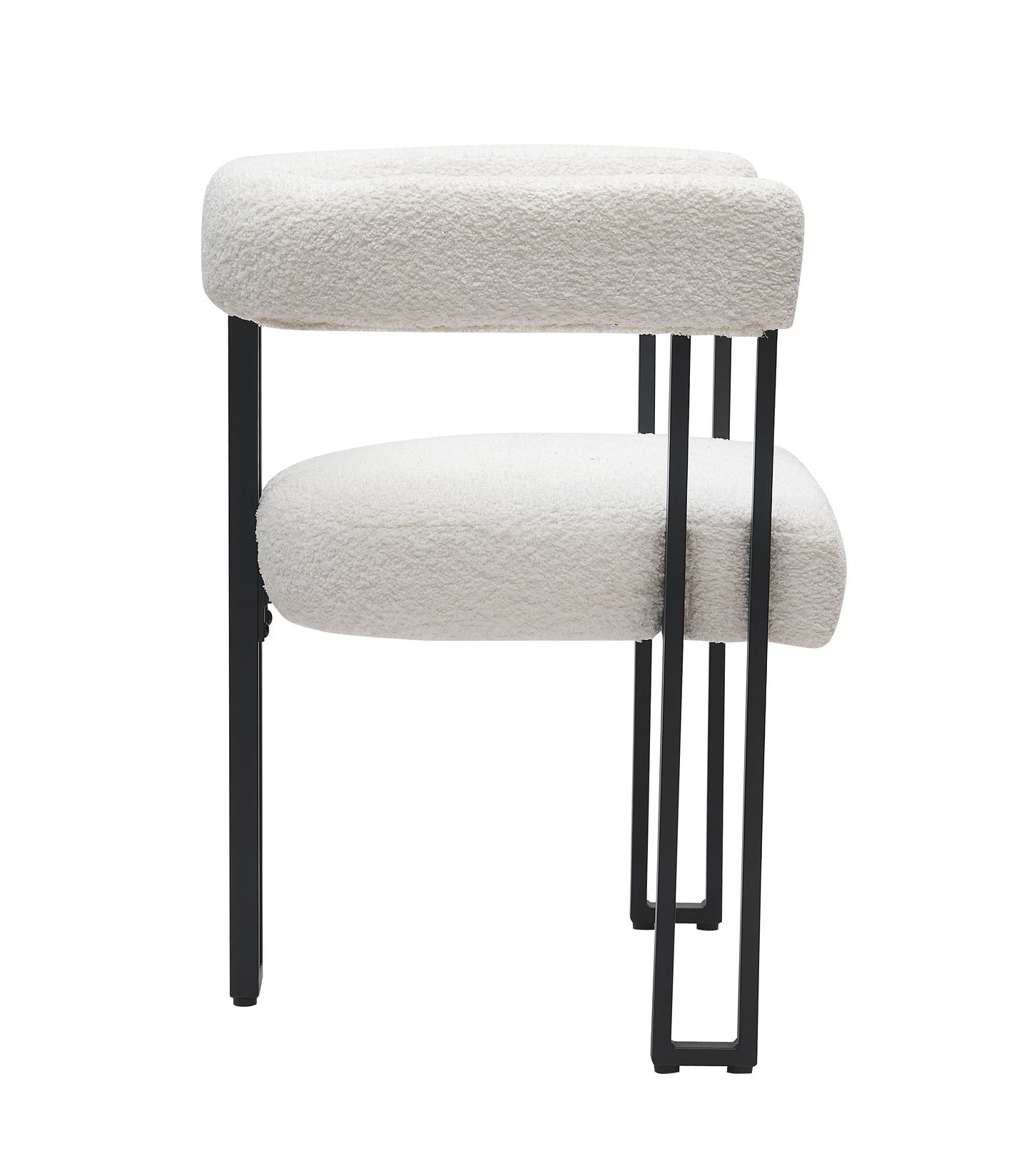 (SCARLET IVORY- 2 PACK)- BOUCLE FABRIC DINING CHAIRS