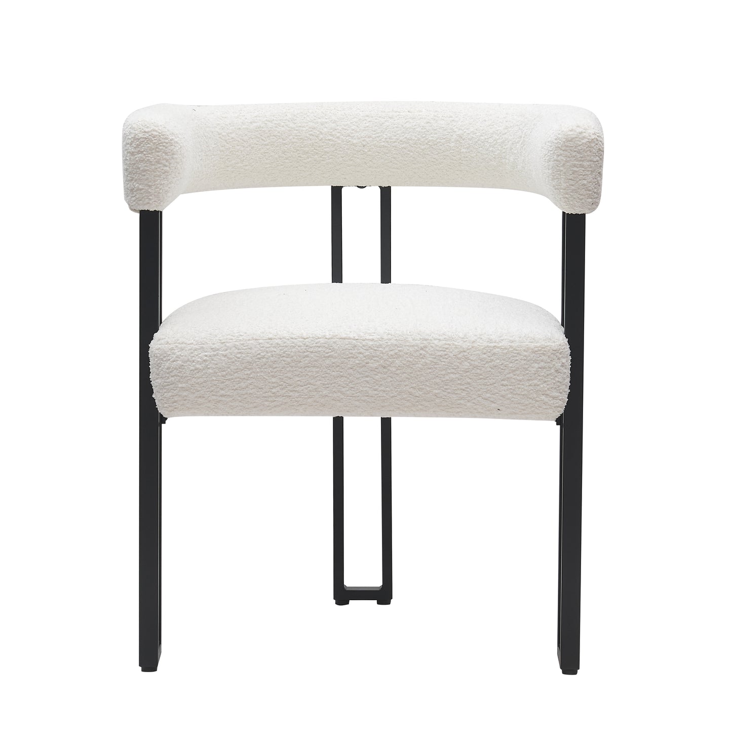 (SCARLET IVORY- 2 PACK)- BOUCLE FABRIC DINING CHAIRS