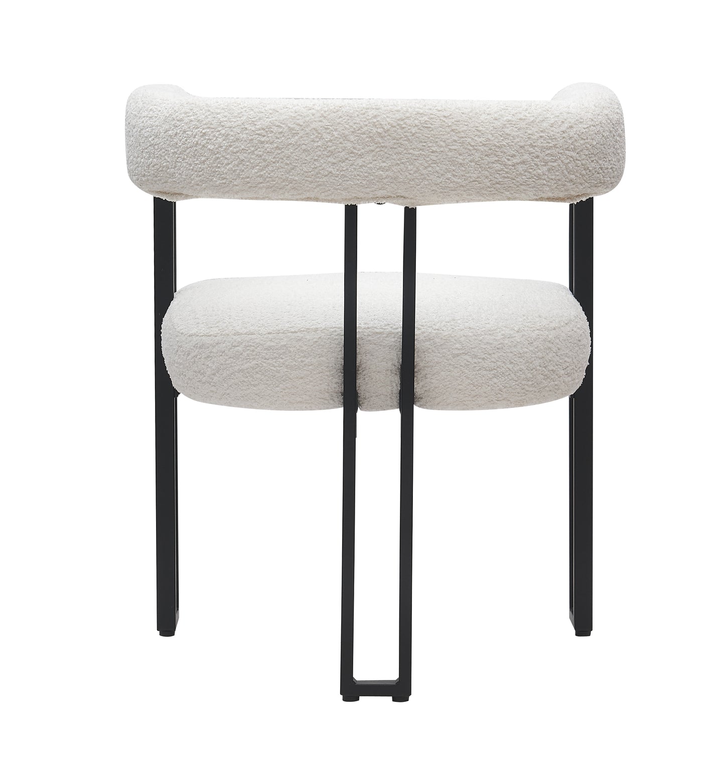 (SCARLET IVORY- 2 PACK)- BOUCLE FABRIC DINING CHAIRS