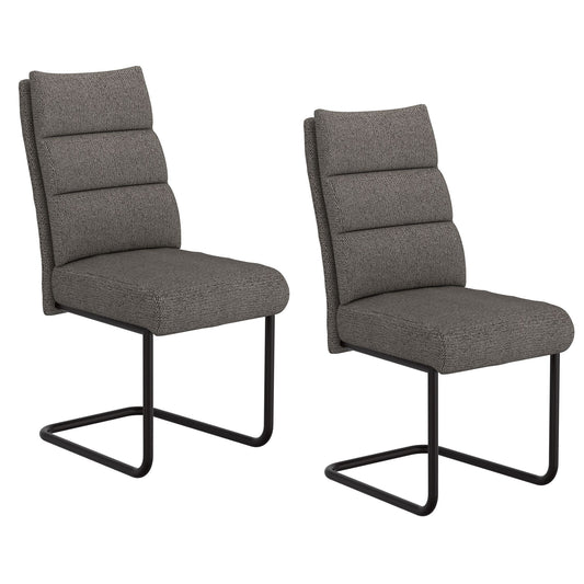 (BRODI CHARCOAL- 2 PACK)- FABRIC DINING CHAIRS