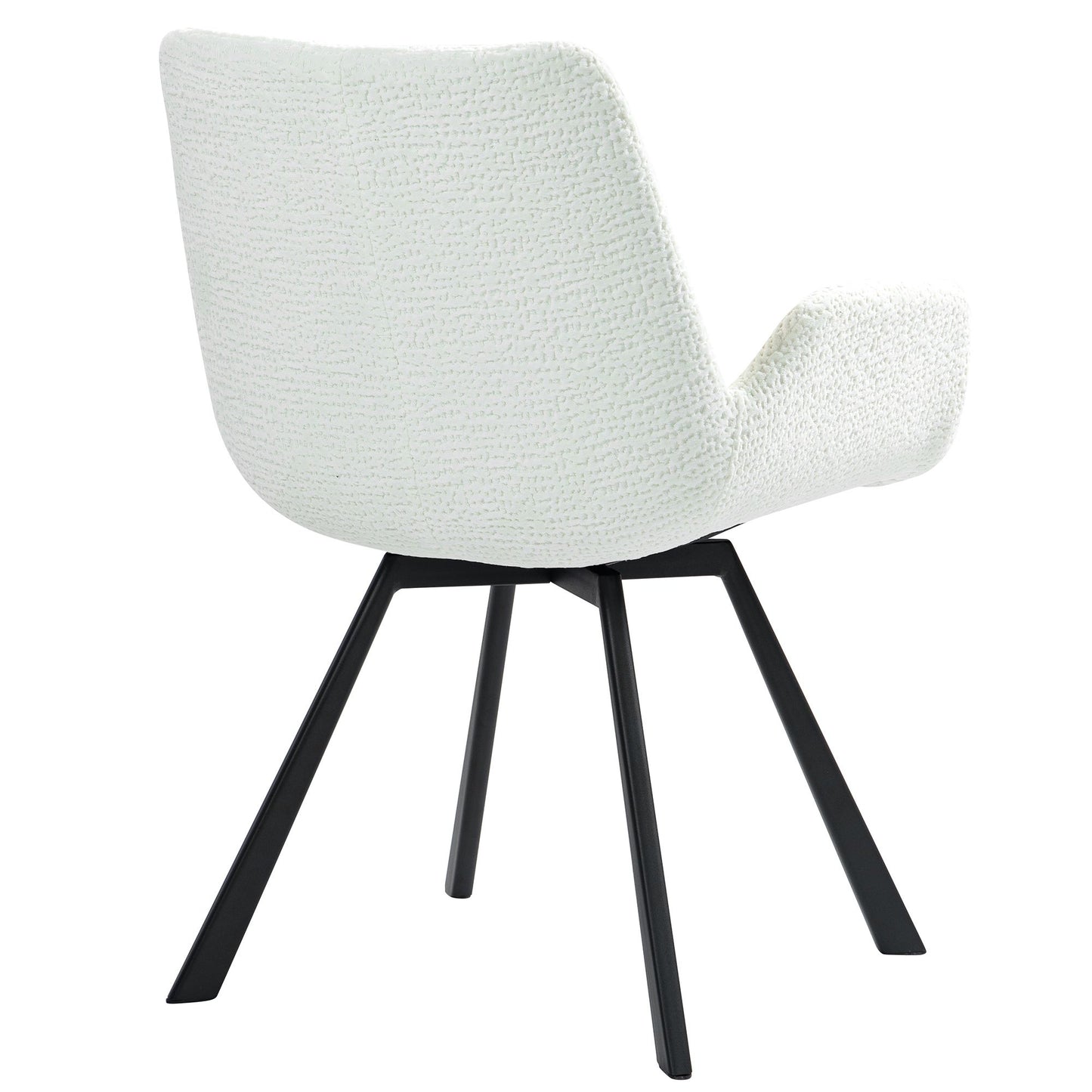 (SIGNY IVORY- 2 PACK)- FABRIC SWIVEL DINING CHAIRS