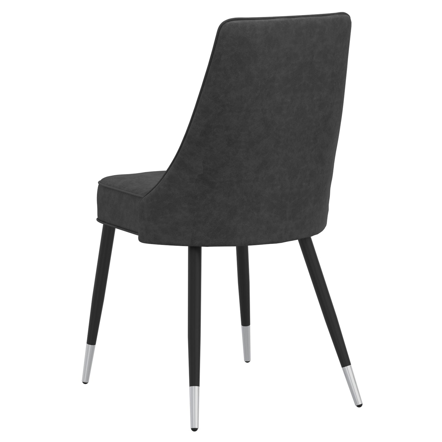 (SILVANO DARK GREY- 2 PACK)- LEATHER DINING CHAIRS