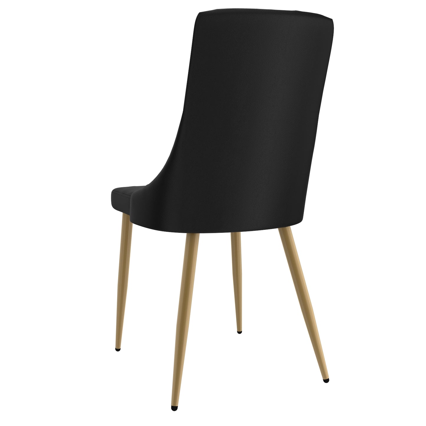 (ANTOINE BLACK AND GOLD- 2 PACK)- LEATHER DINING CHAIRS