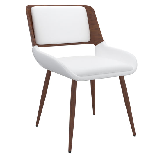 (HUDSON WHITE)- LEATHER DINING CHAIR