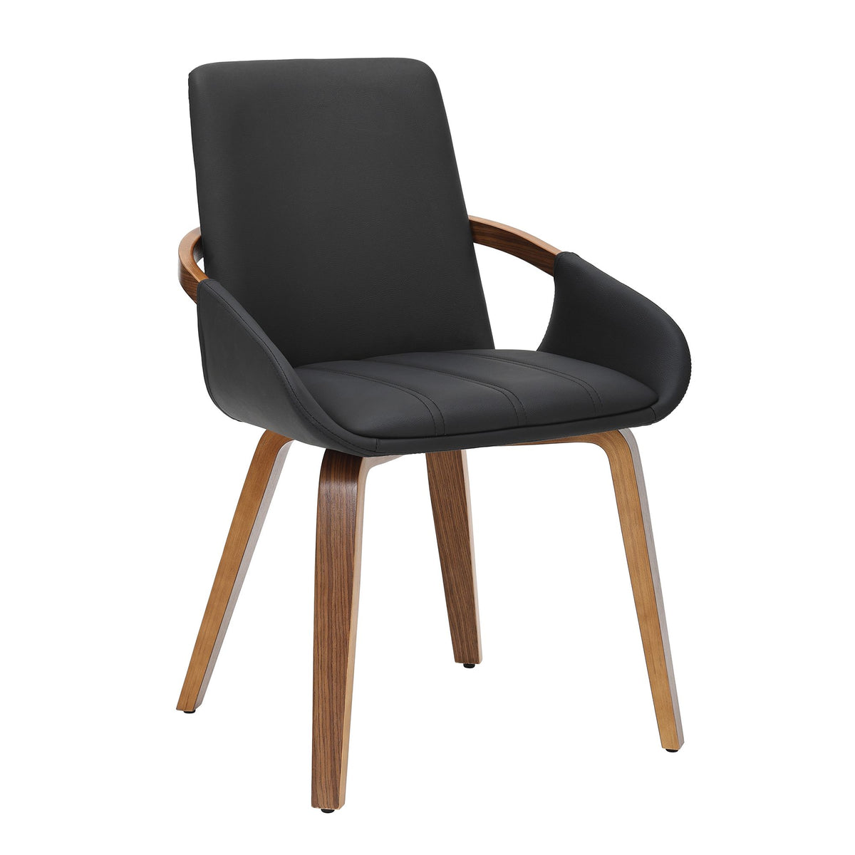 (CASPIAN BLACK- 2 PACK)- LEATHER DINING CHAIRS