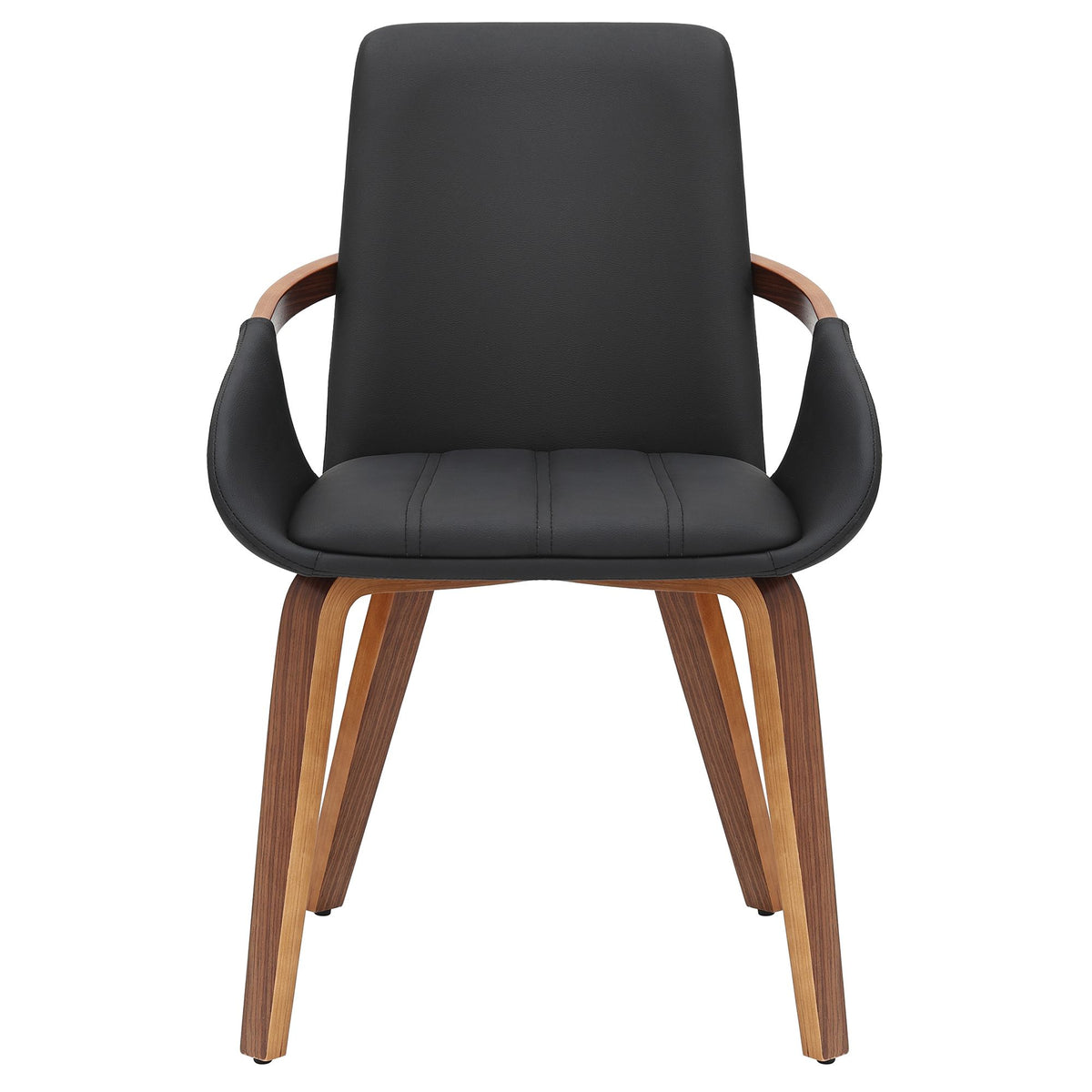 (CASPIAN BLACK- 2 PACK)- LEATHER DINING CHAIRS