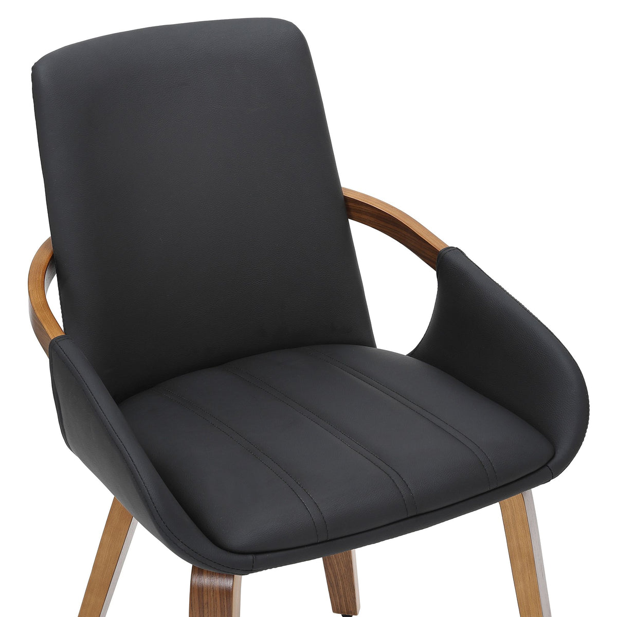 (CASPIAN BLACK- 2 PACK)- LEATHER DINING CHAIRS