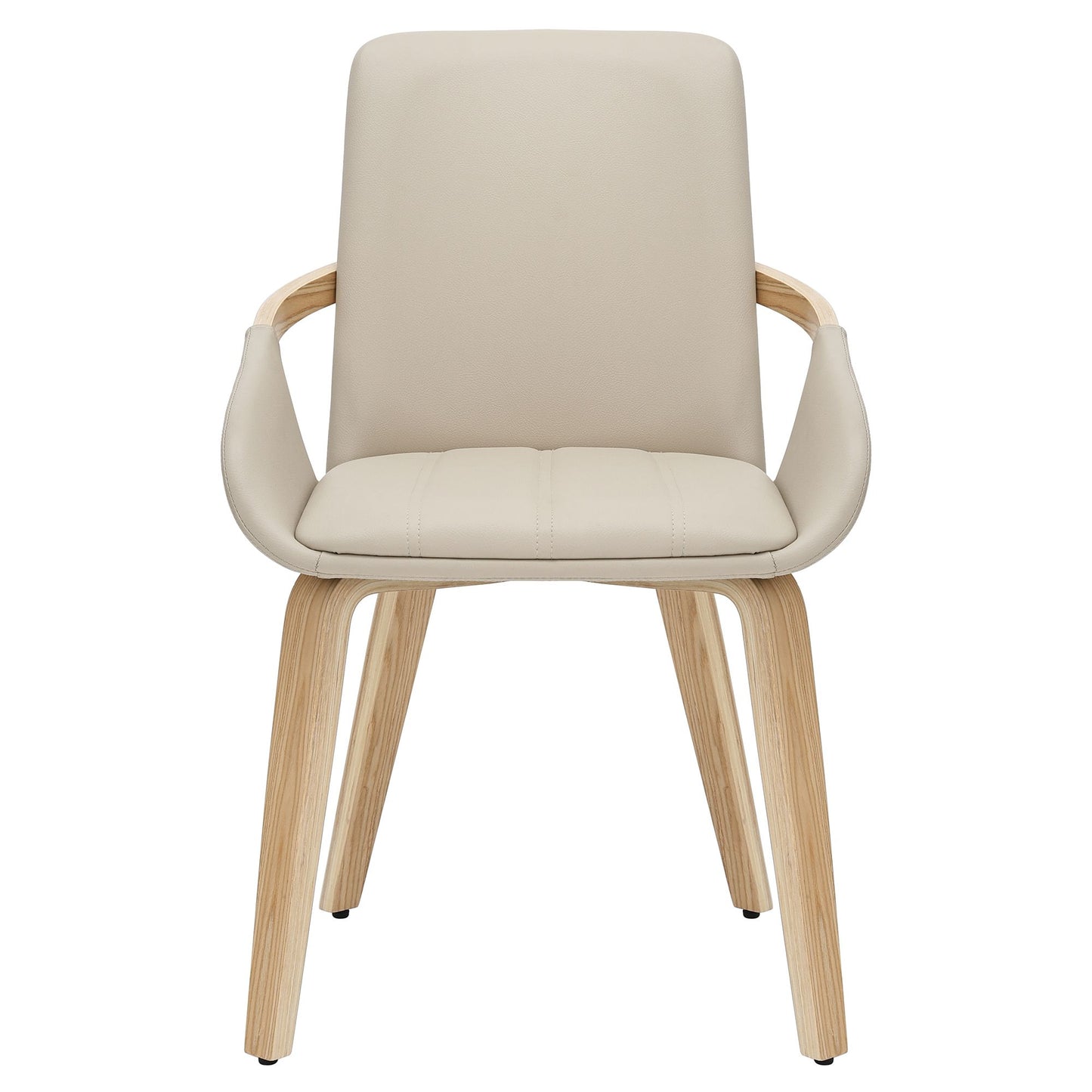 (CASPIAN SAND- 2 PACK)- LEATHER DINING CHAIRS