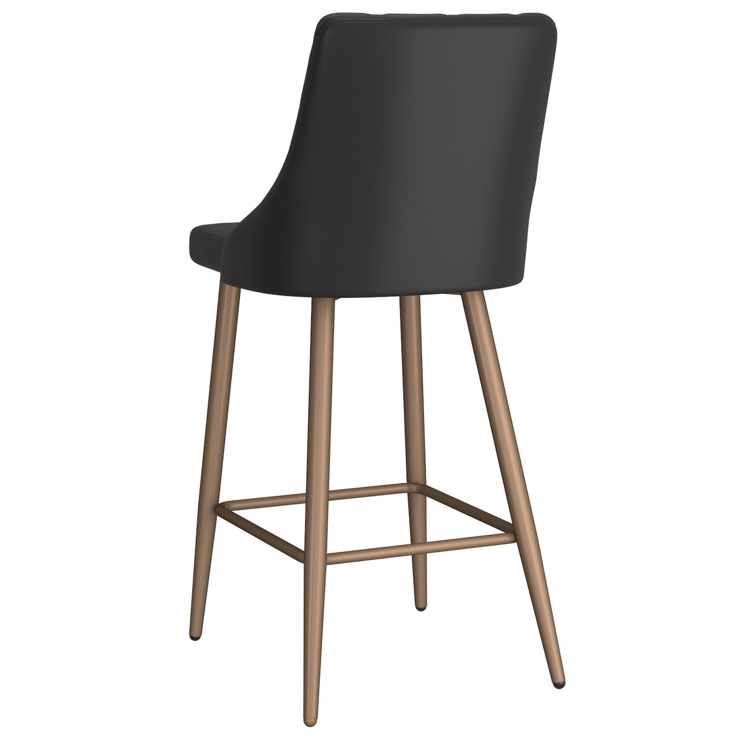 (ANTOINE BLACK- 2 PACK) - LEATHER COUNTER STOOLS