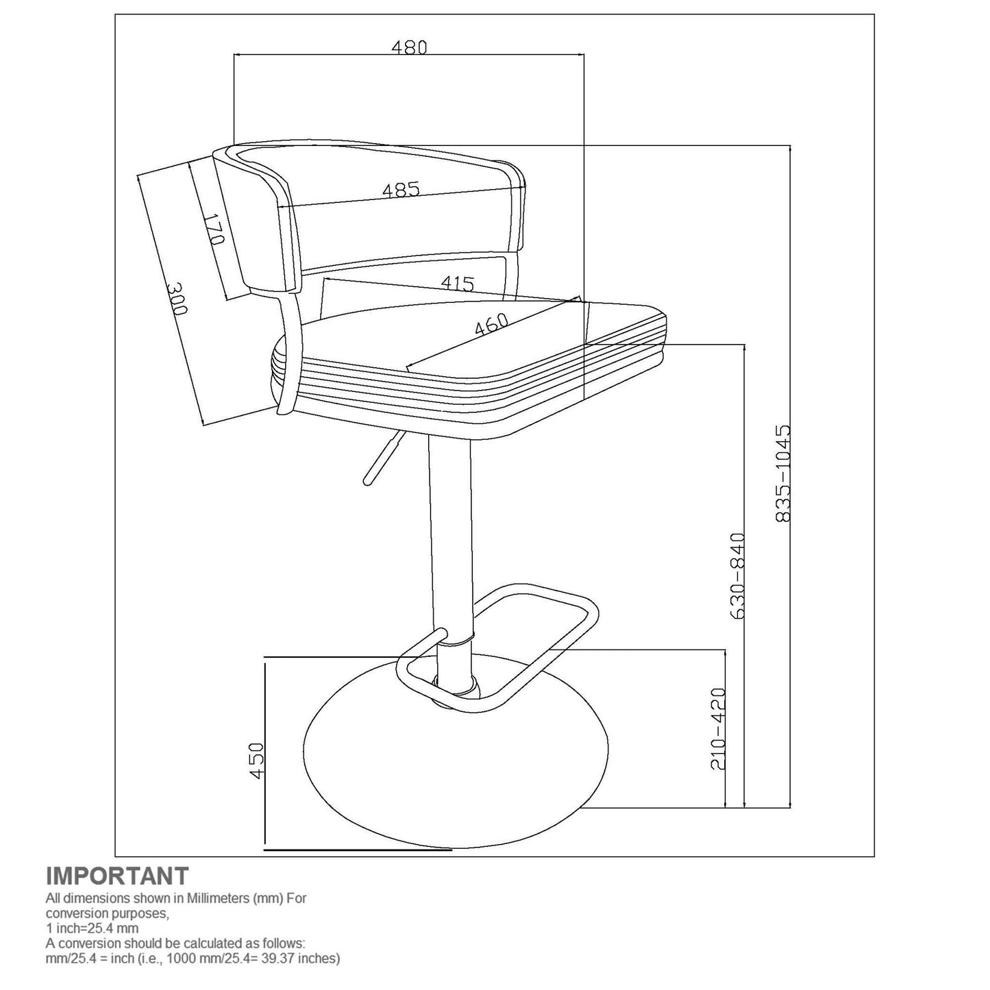 (KAZAN IVORY- 2 PACK)- PERFORMANCE FABRIC ADJUSTABLE HEIGHT BAR STOOLS